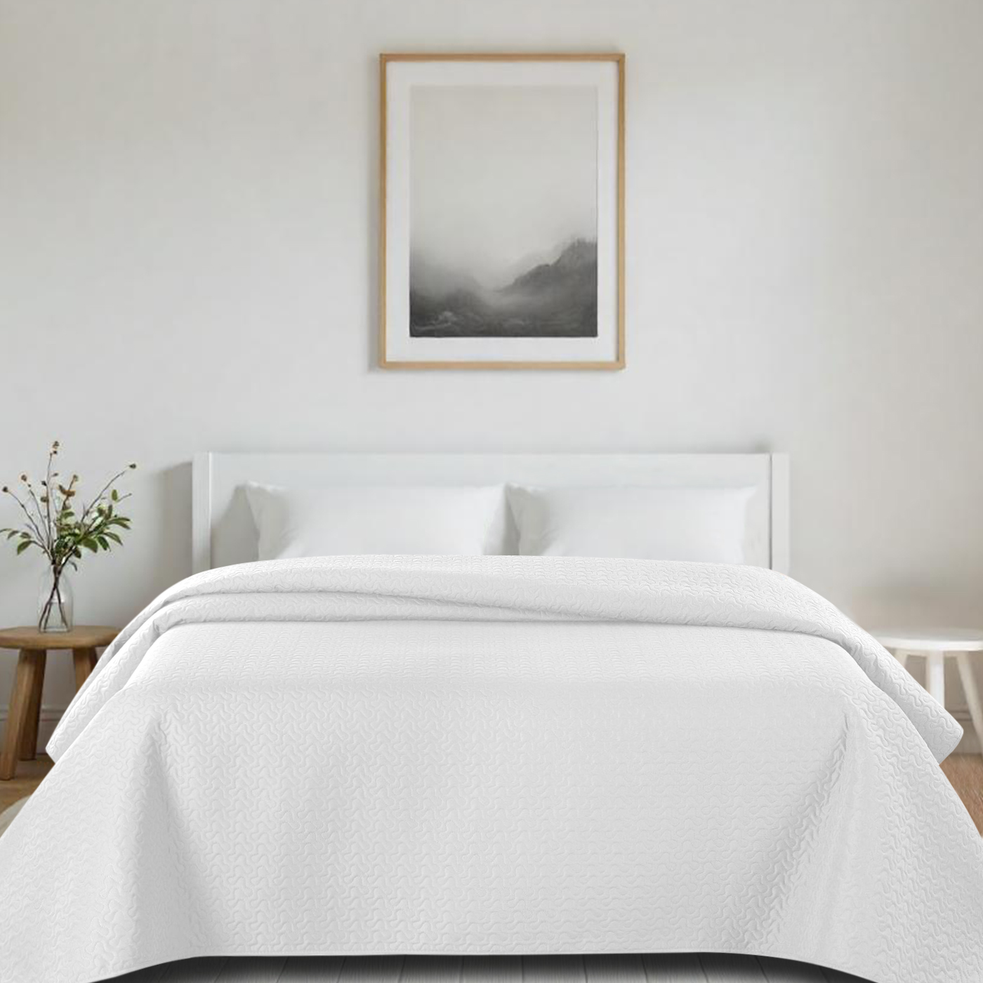 Colcha Bouti Estampada o Lisa, Multiusos para Verano y Entretiempo, 100% Poliéster, Colcha Cubre Cama Fina, Suave. Ideal para Decorar su dormitorio. Disponible en Todas Las Medidas