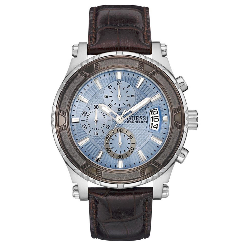 Guess W0673g1 Pinnacle Reloj Para Para Hombre Color Marron
