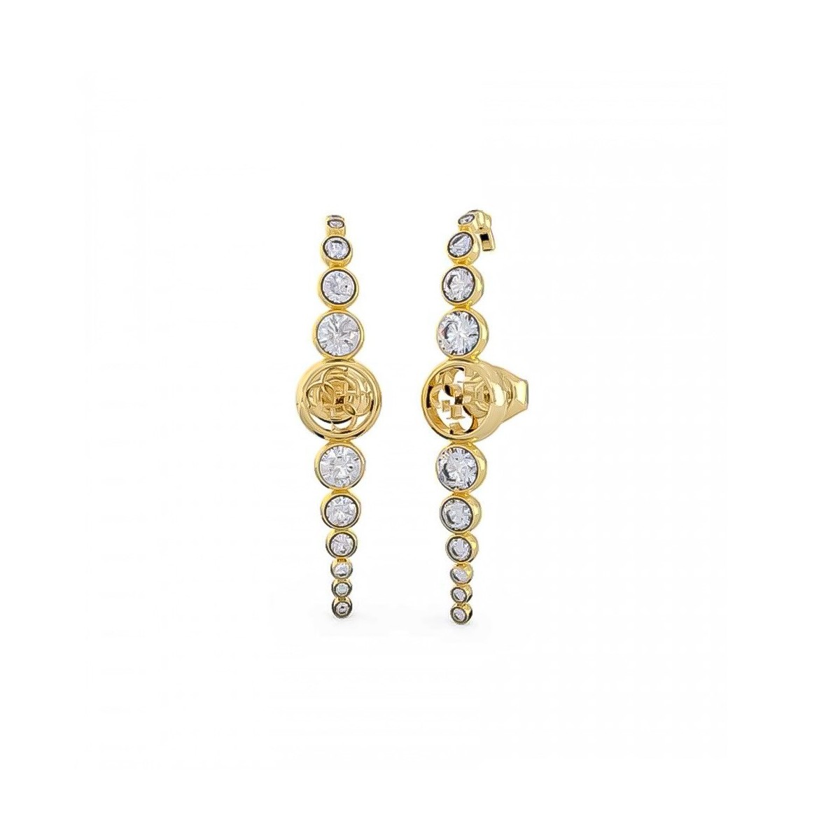 Pendientes Guess Mujer PERFECT ILLUSION JUBE03372JWYGT-U Acero Inoxidable dorado logo 4G piedras