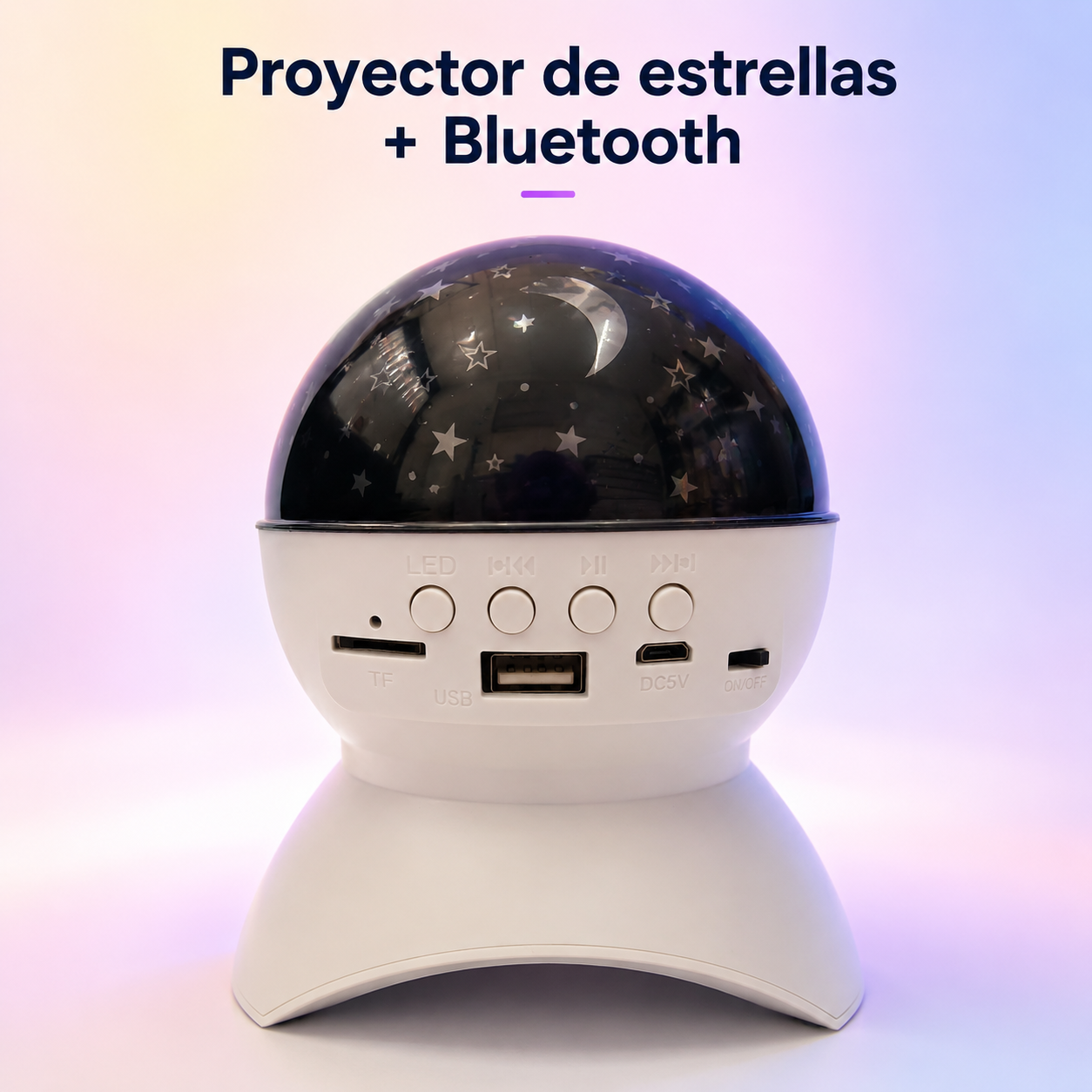 Altavoz Bluetooth con luz de escenario, Luz LED de Discoteca, Lámpara de Bola Giratoria, Lámparas de bola de discoteca XY-890