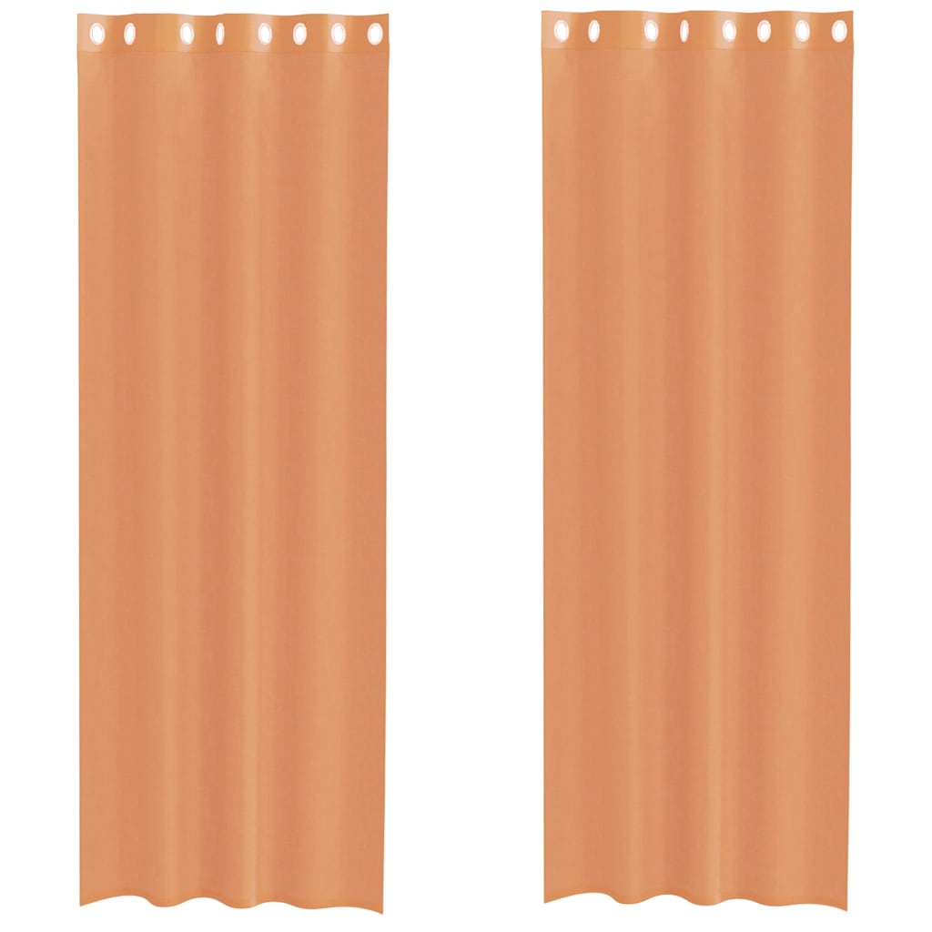 vidaXL Cortinas de gasa con ojales 2 uds 140x300 cm
