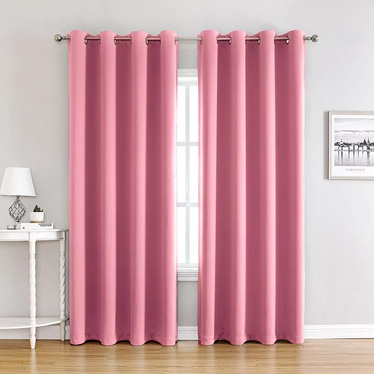 Cortinas Opaca Foscurit Gruesa y Suave 140x260cm, 9 Colores, Cortina Resistente al Calor y la Luz, Calidad y Resistencia Garantizada, Elegante y Fácil de Cuidar, Lavable a Máquina. Envío desde España.
