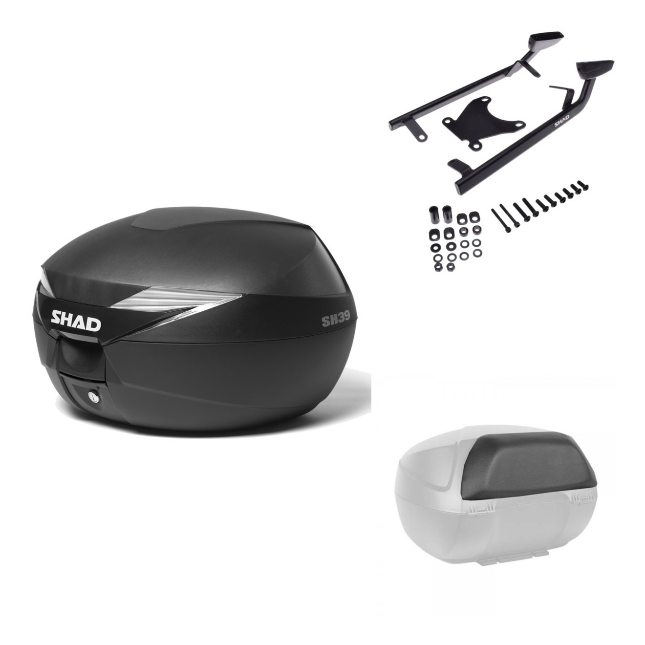 Baul Trasero + Herraje Montaje + Respaldo De Pasajero Sh39 Sh 39 KIT-177890