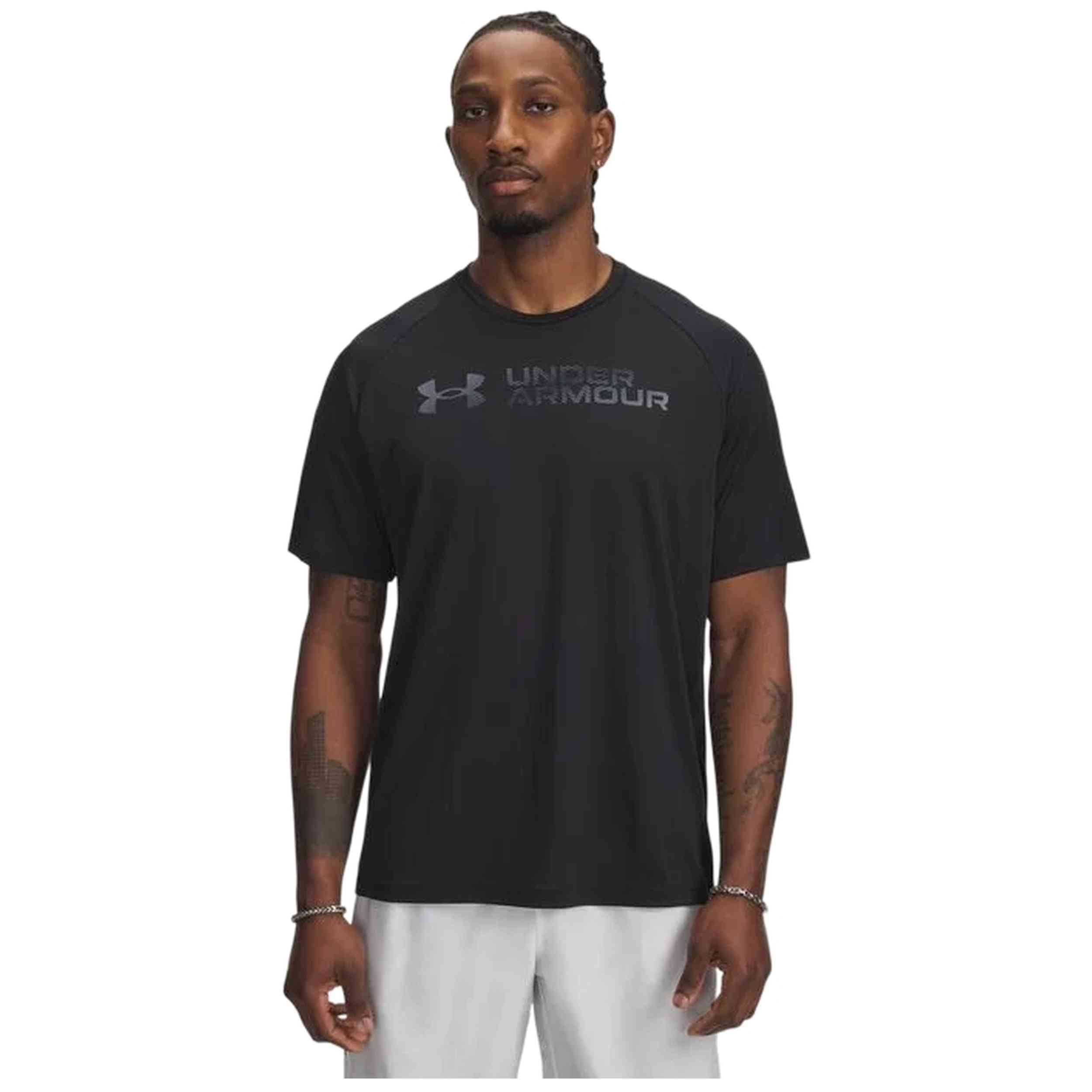 Camiseta De Manga Corta Under Armour modelo 6005116-001 para Hombre en color Negro