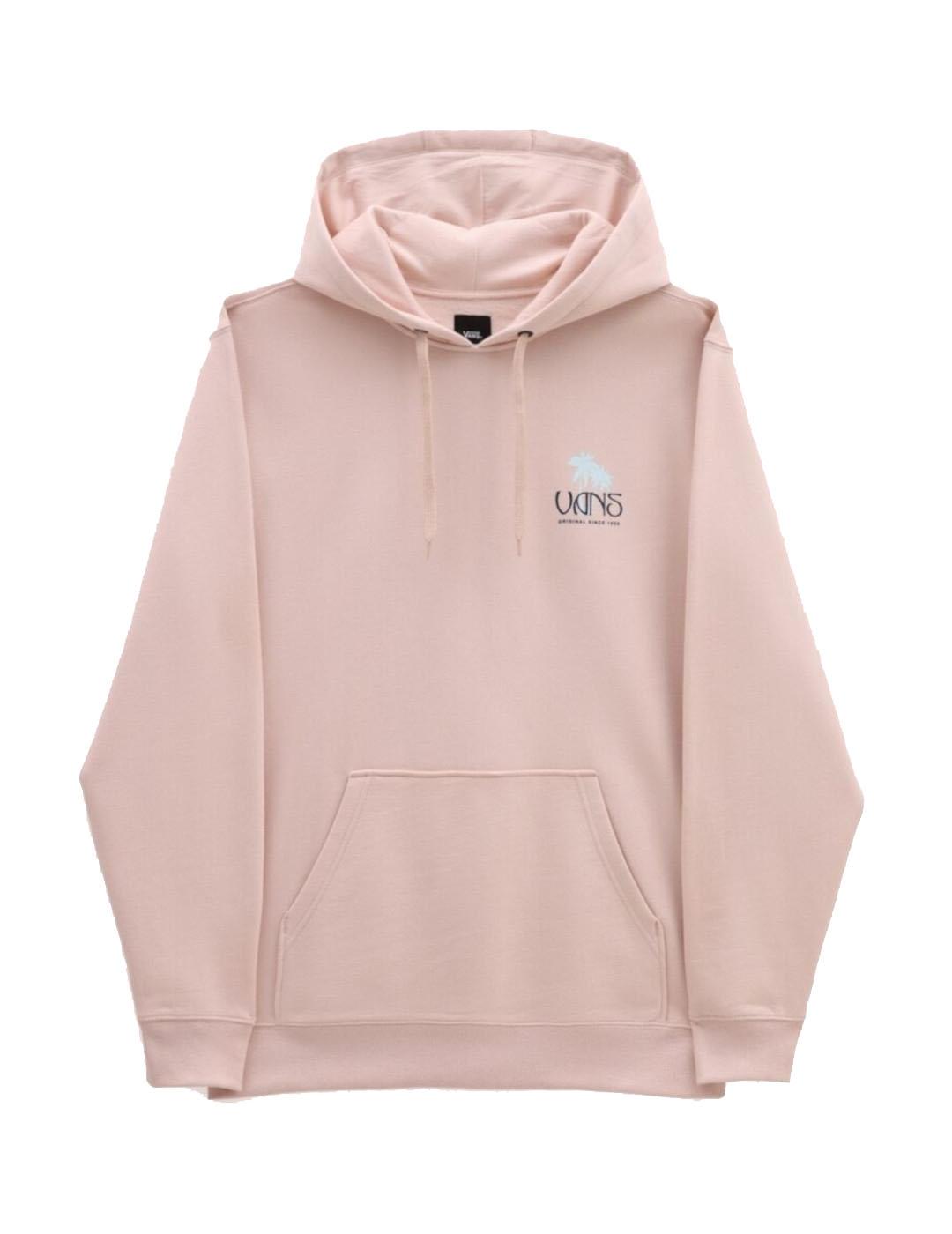 Sudadera Hombre Vans Neon Po Rosa con Capucha Ajustable y Bolsillo Canguro