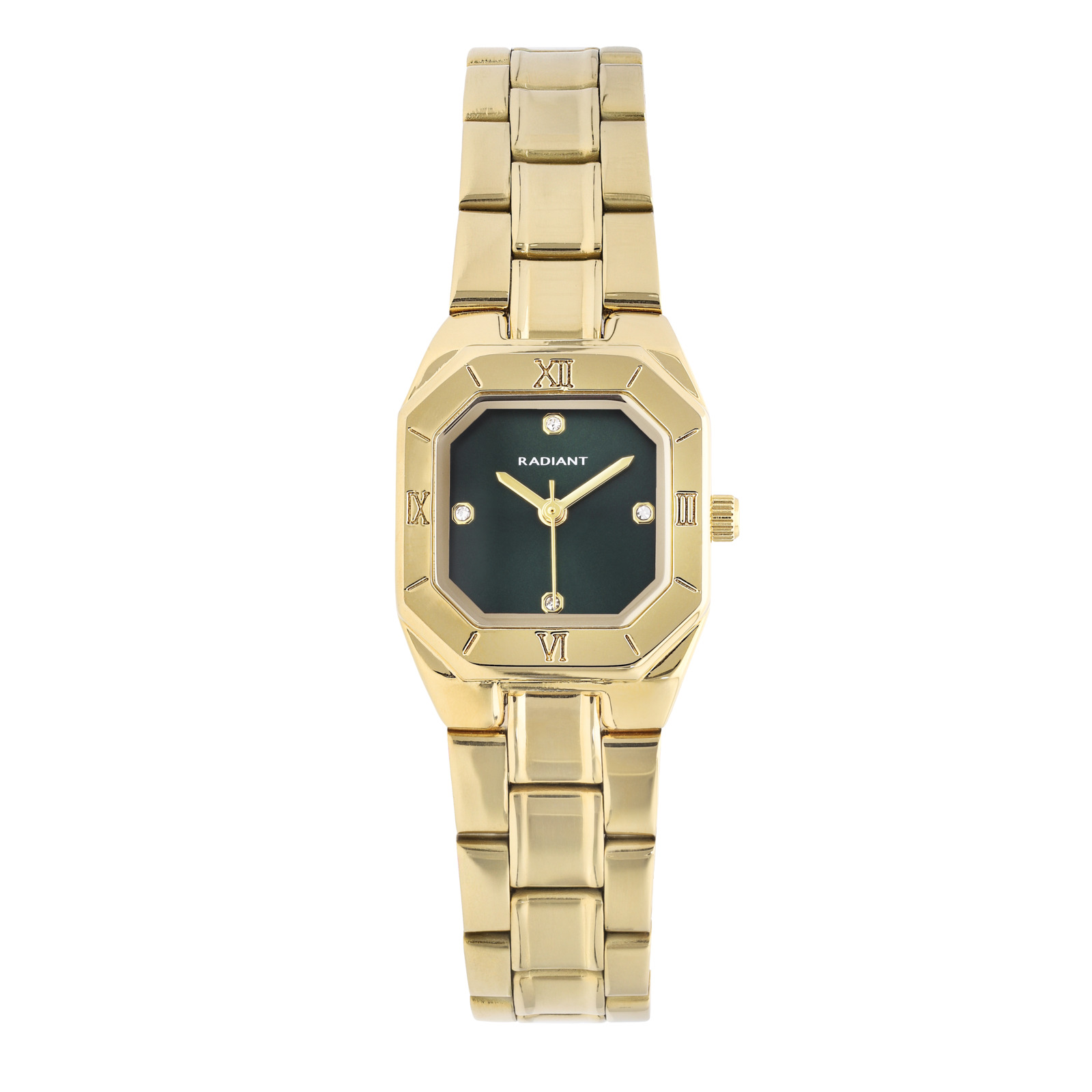 Radiant Reloj Mujer Caja De Metal Pulsera Acero De Color Dorado Resistente Al Agua 3 Atm Ra698201