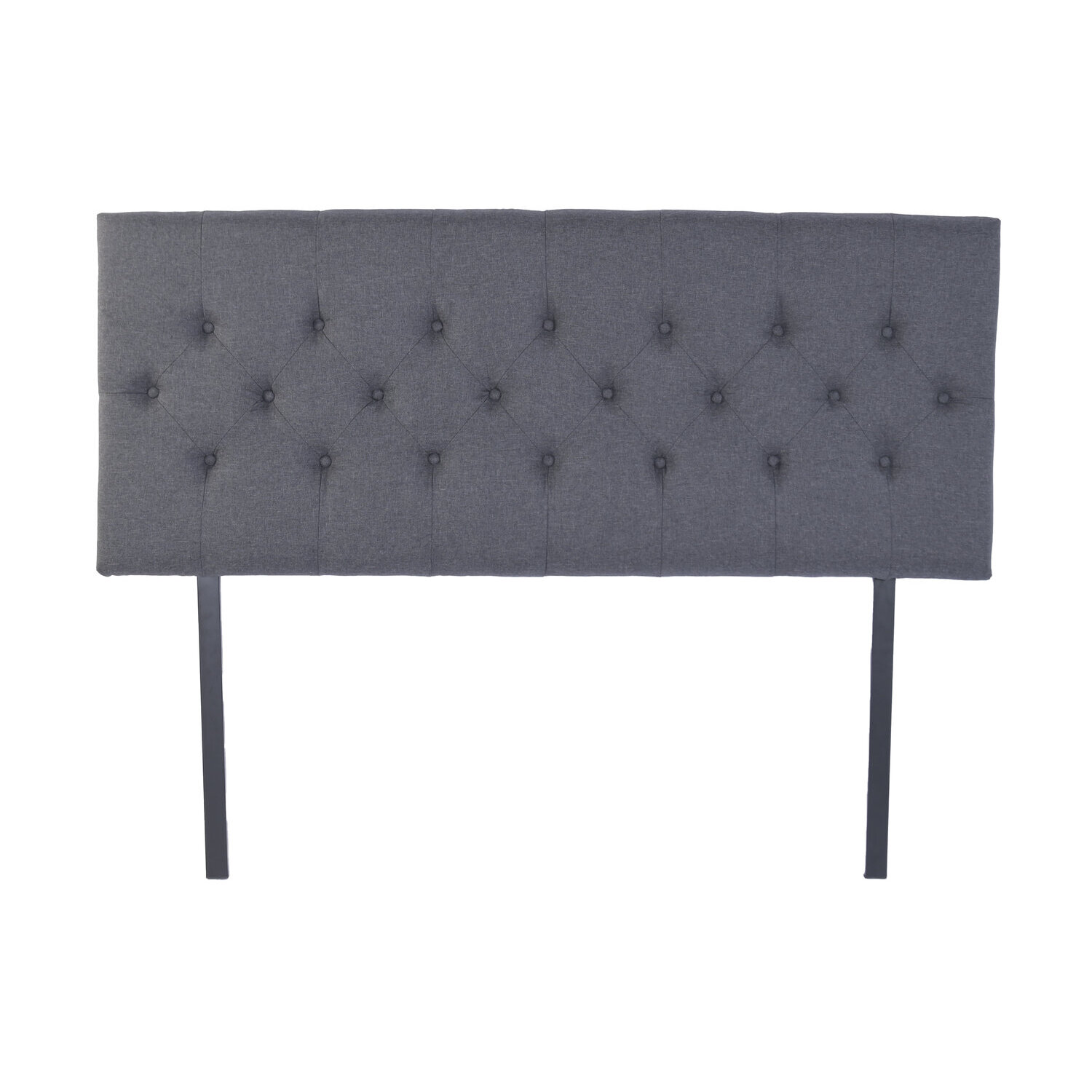 Cabecero, de poliéster rubberwood, cama poliéster, en color gris, medidas 160x7x65 cm Fijalo