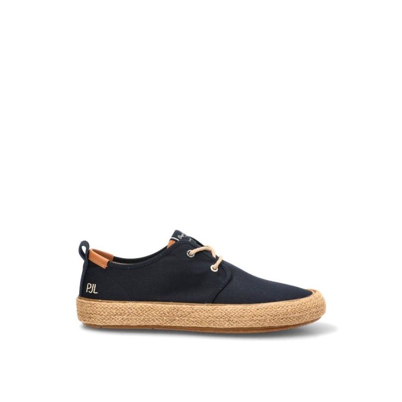 Bluchers Zapatillas Lona Pepe Jeans - Hombre - Suela Plana - Modelo Pms100009 - Color Marino