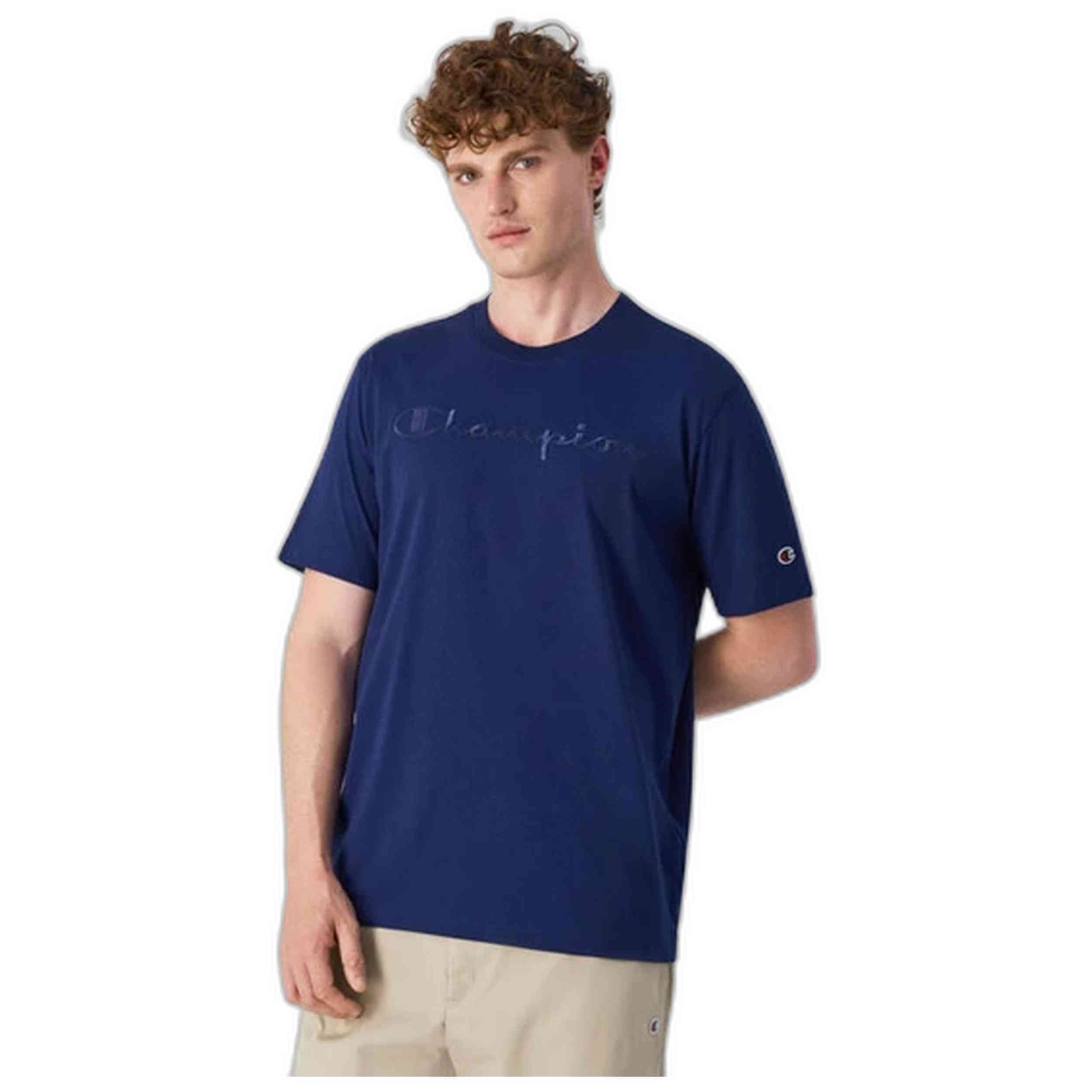 Camiseta De Manga Corta Champion para Hombre en color Azul