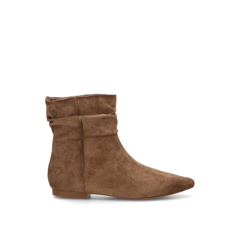 Botin Xti - Mujer - Suela Plana - Modelo 146512 - Color Taupe