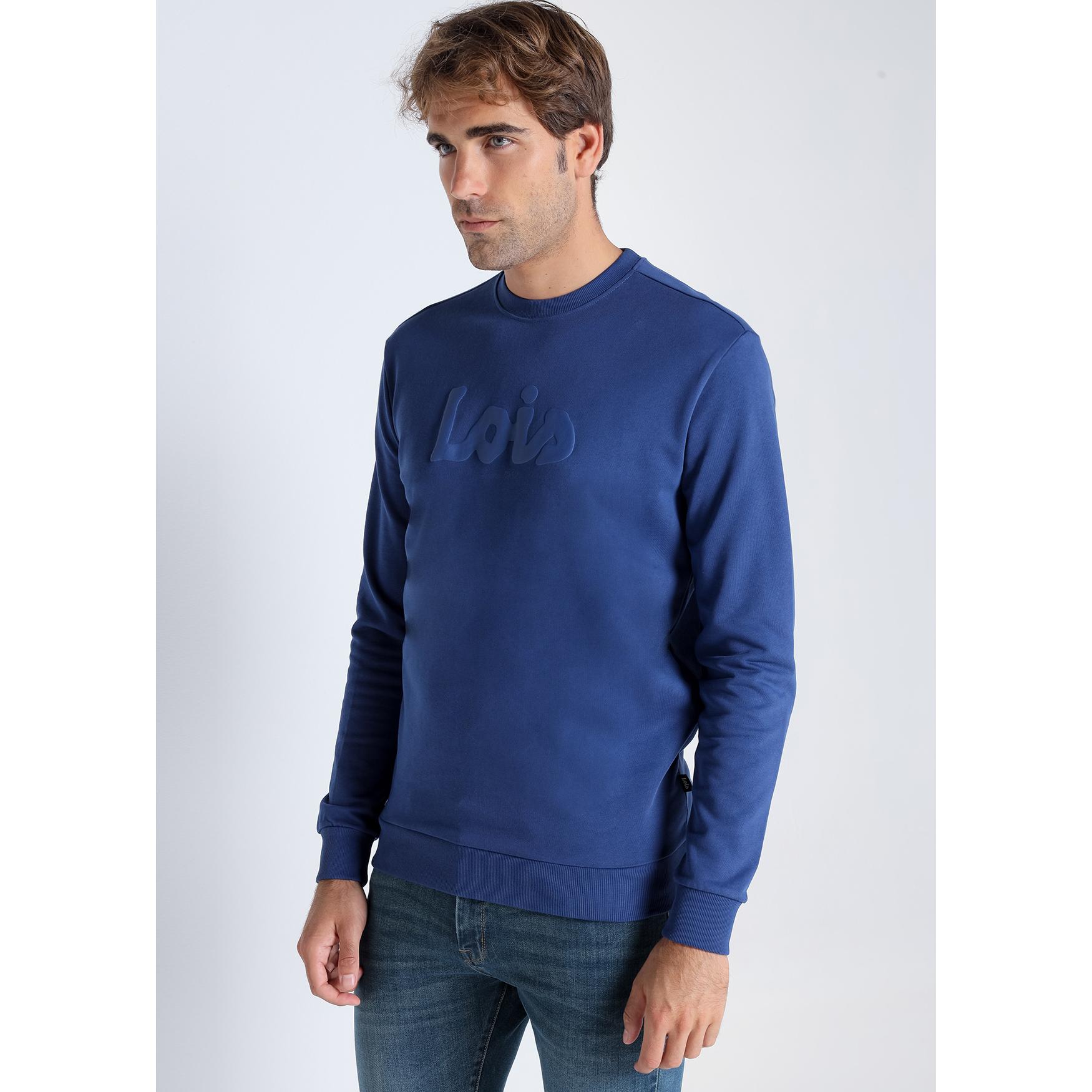 LOIS JEANS - Sudadera sin capucha cuello caja logo en el pecho