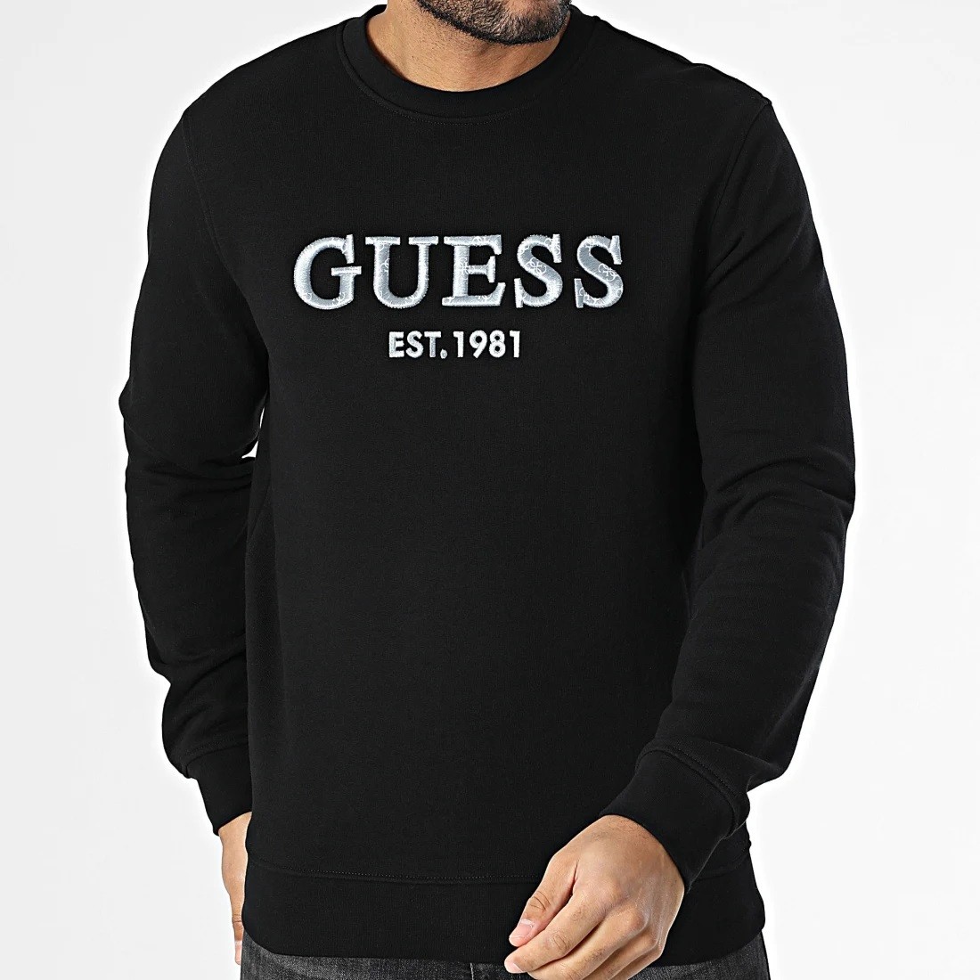 SUDADERA GUESS BEAU C.REDONDO MARINO