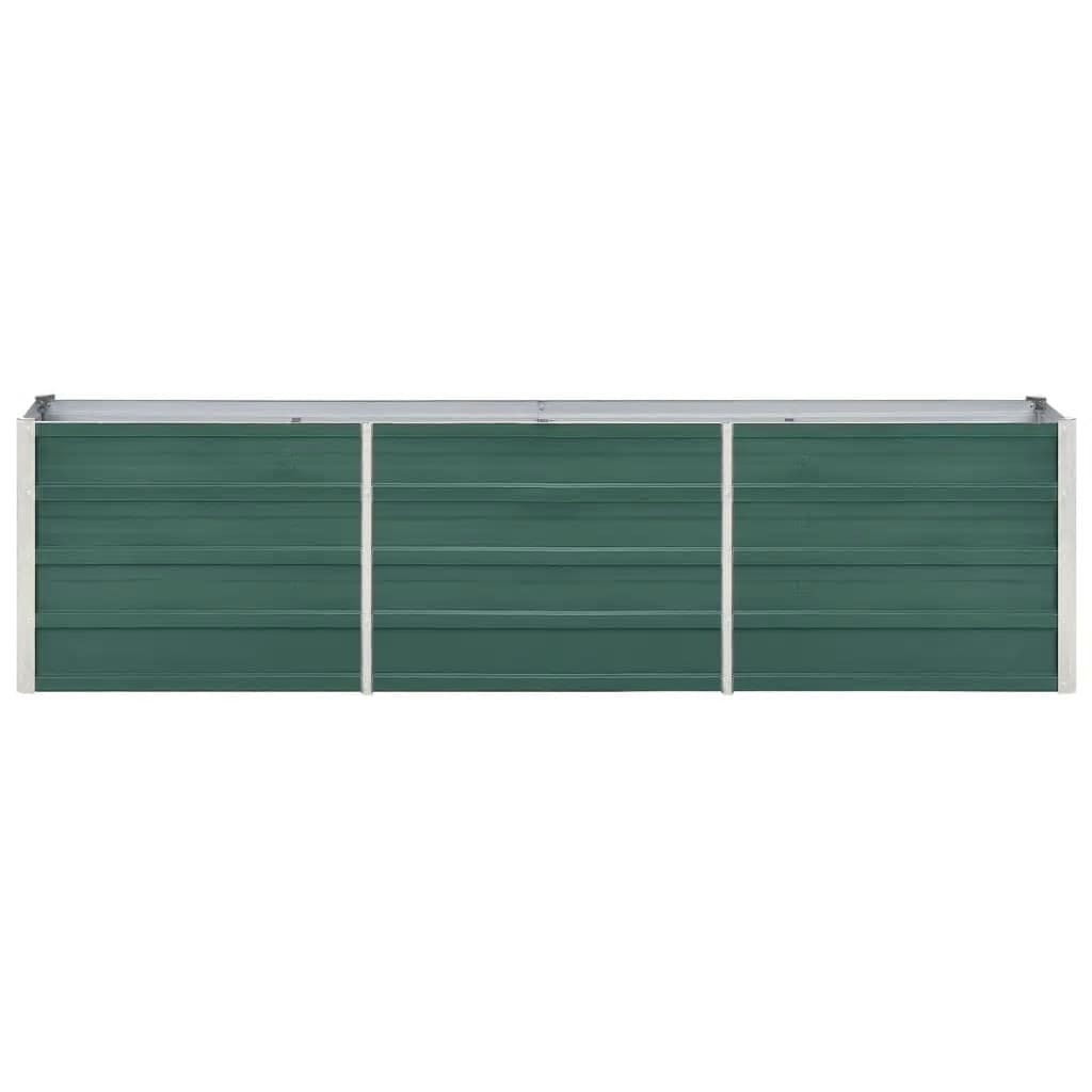 vidaXL Arriate de jardín de acero galvanizado verde dimensiones 320 x 80 x 77 cm,  320 x 80 x 45 cm,  160 x 40 x 77 cm y mas