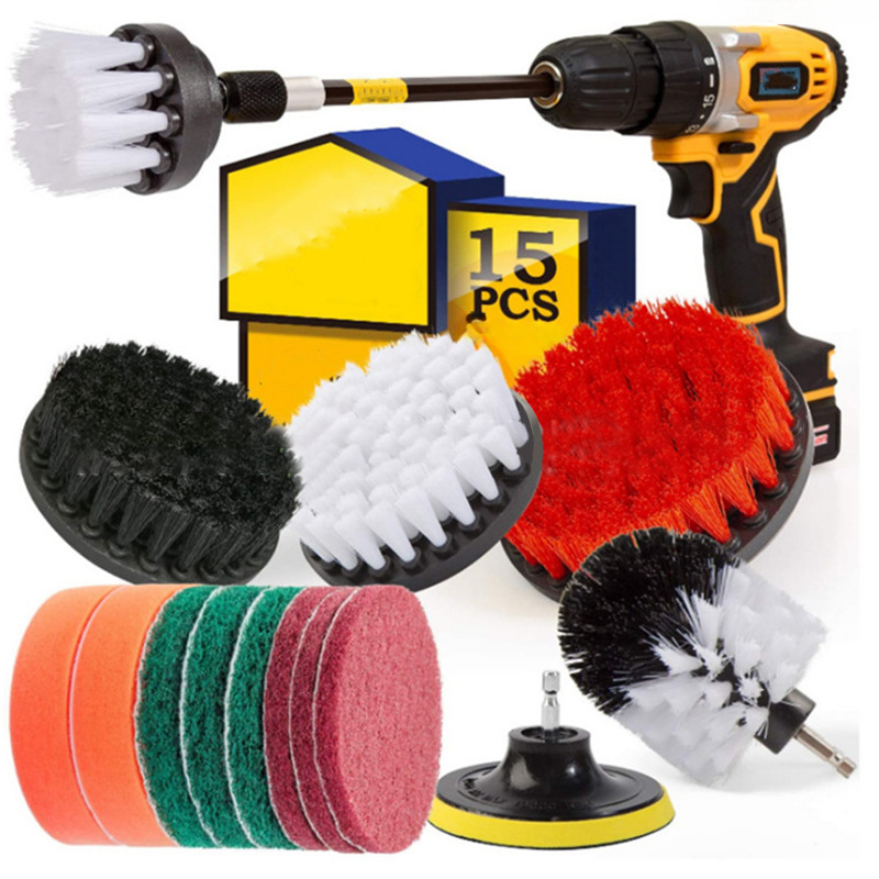 TK Juego De 12 Piezas De Cepillo De Taladro Accesorio Con Esponja Y Pizarra De Limpieza Pads De Pulido Para Electrónica De Limpieza Eco-amigable