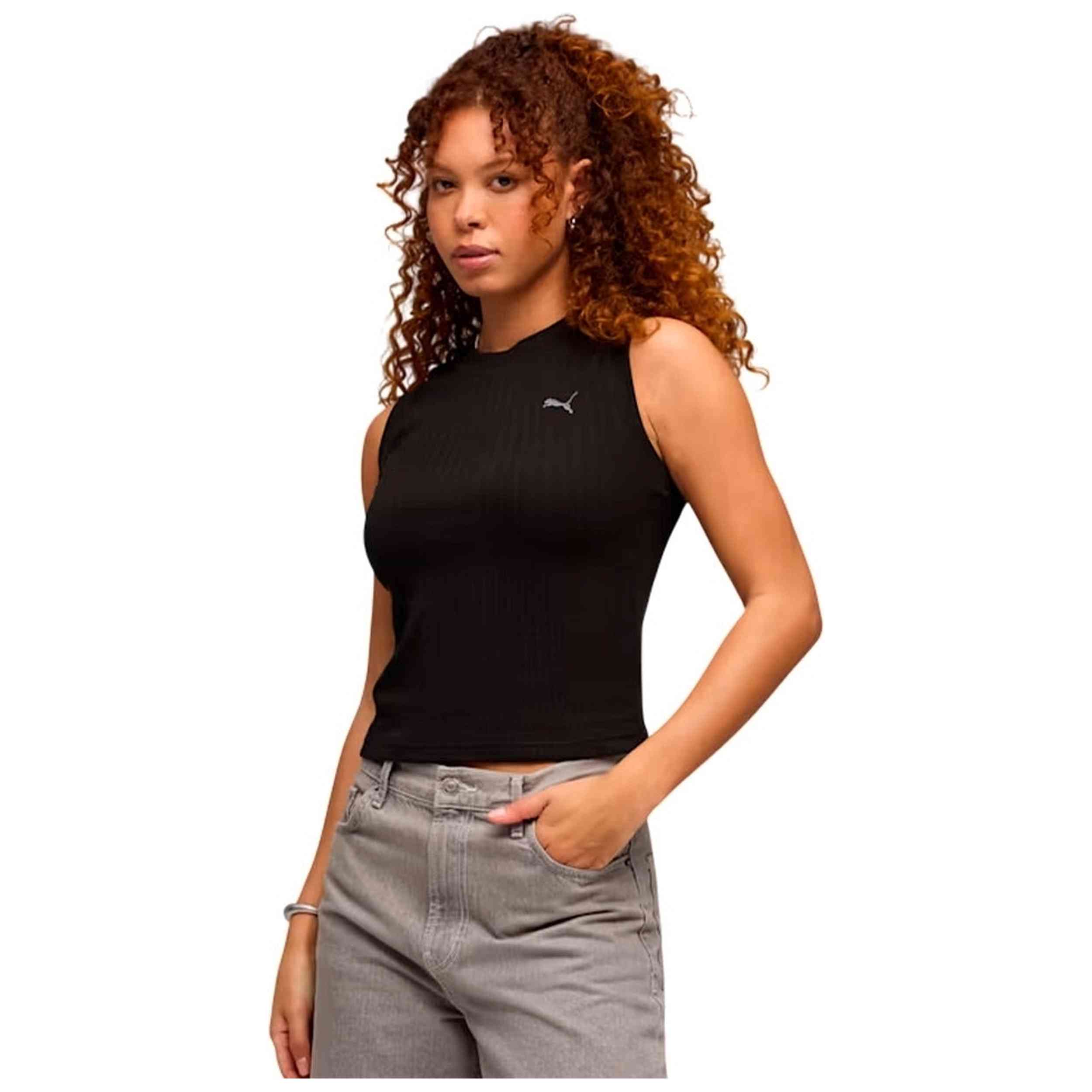 Camiseta De Tirantes Puma modelo 691893-01 para Mujer en color Negro
