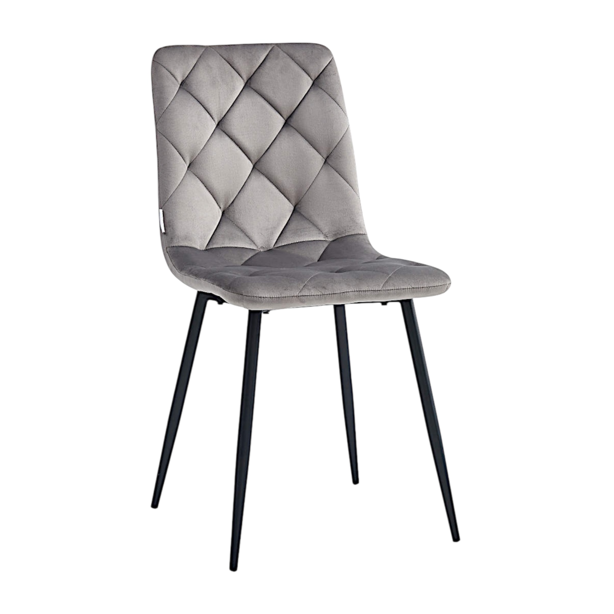 Silla Individual Minimal DECO Tapizada de Comedor Estilo Moderno con Patas Metálicas Blancas o Negras, Varios Colores, 54 x 44 x 90 cm
