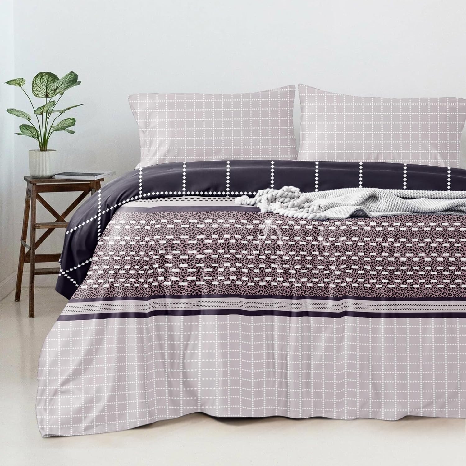 Artree | Juego ropa de cama. Incluye colcha de cama funda nordica, sábana bajera y funda de almohada. Fundas nórdicas de Microfibra de Poliéster Transpirable. Varias medidas: Funda nordica cama de 90, cama de 105, cama de 135, cama de 150 o cama de 180.
