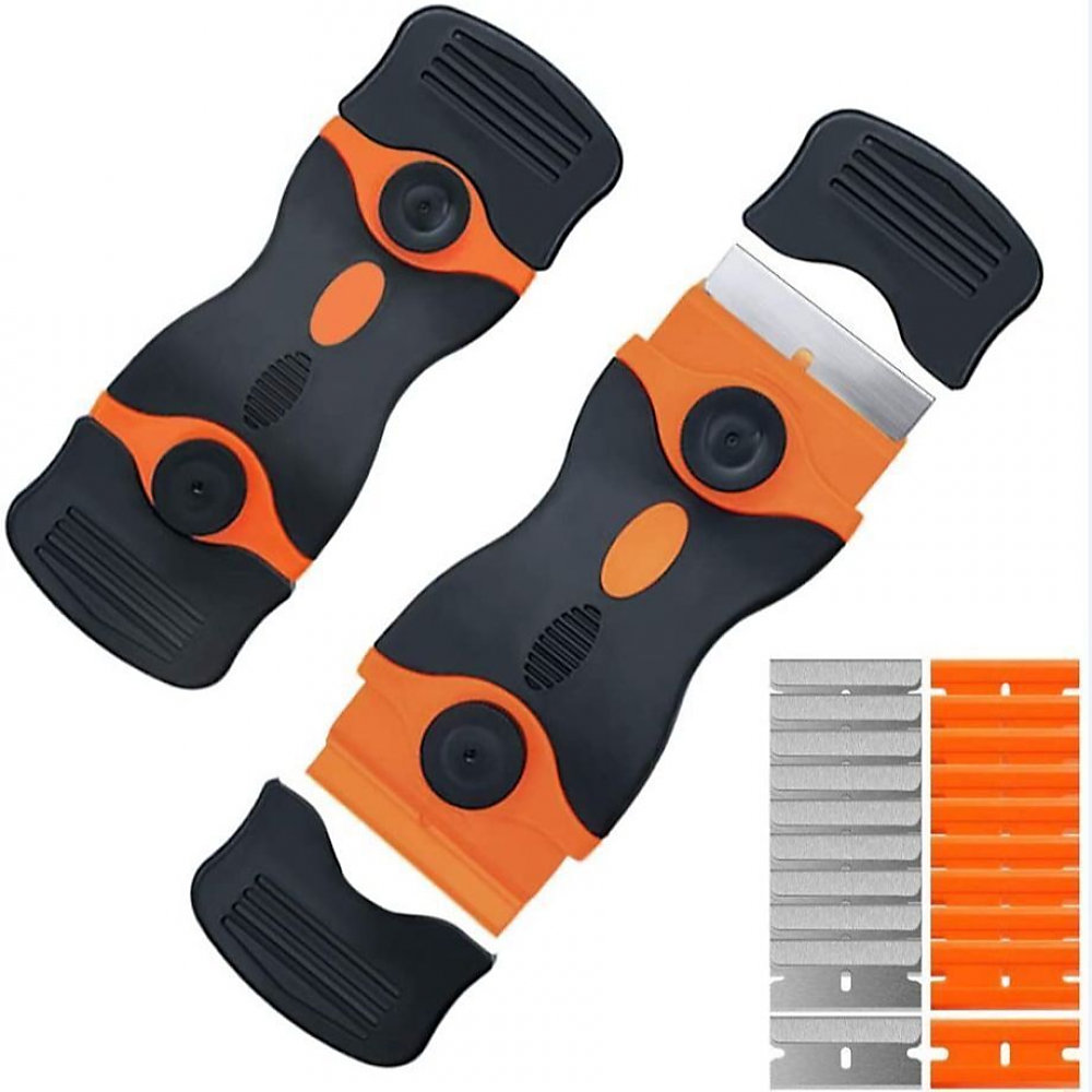 CA Raspador de vitrocerámica de 2 piezas Direct Power SARL con 20 cuchillas de repuesto y mango suave