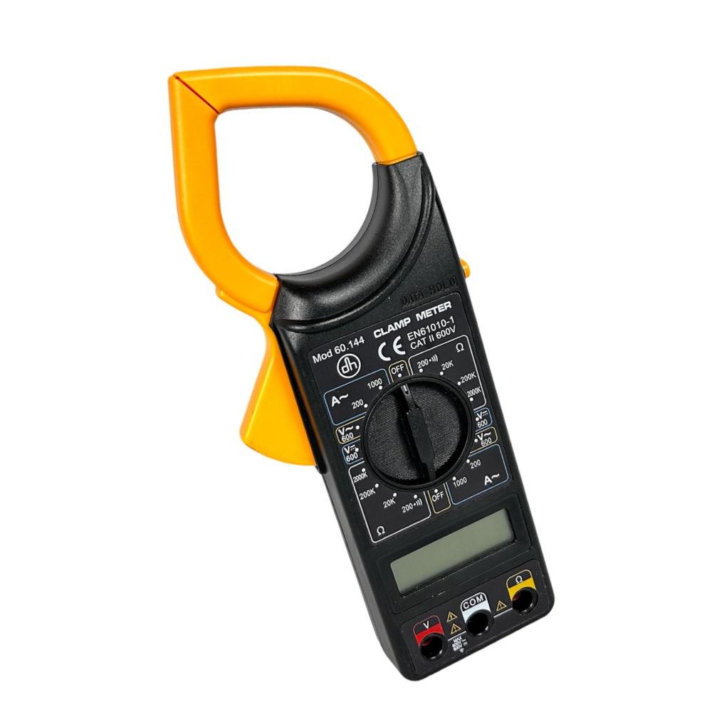 Multímetro digital con pinza amperimétrica, AC/DC, LCD, Protección de sobrecargas, Estuche protector incluido
