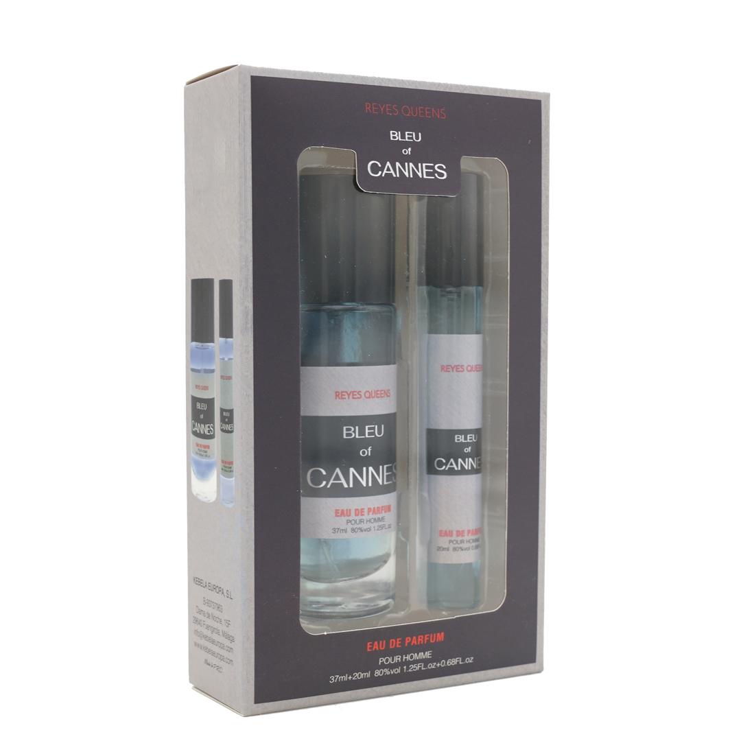 Estuche Bleu of Cannes 37 ml + 20 ml para hombre REYES QUEENS, Familia Olfativa: Amaderada, Tamaño: 37 ml, Concentración: Agua de perfume, Género: Masculino