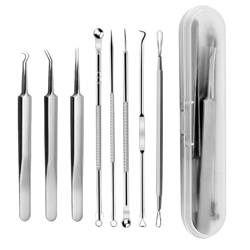 8 Pieces Blackhead Remover Tools Needle Extractor Cleaner for Acne Pore Pimple Pimple Pimple Remover