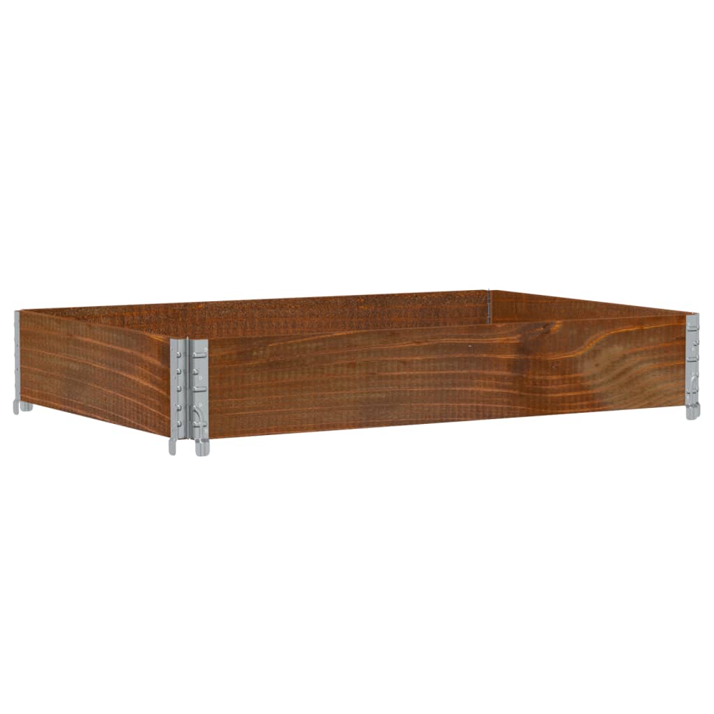 vidaXL Jardinera de madera maciza de pino 120x80 cm Color Marrón,  Negro,  Gris y mas