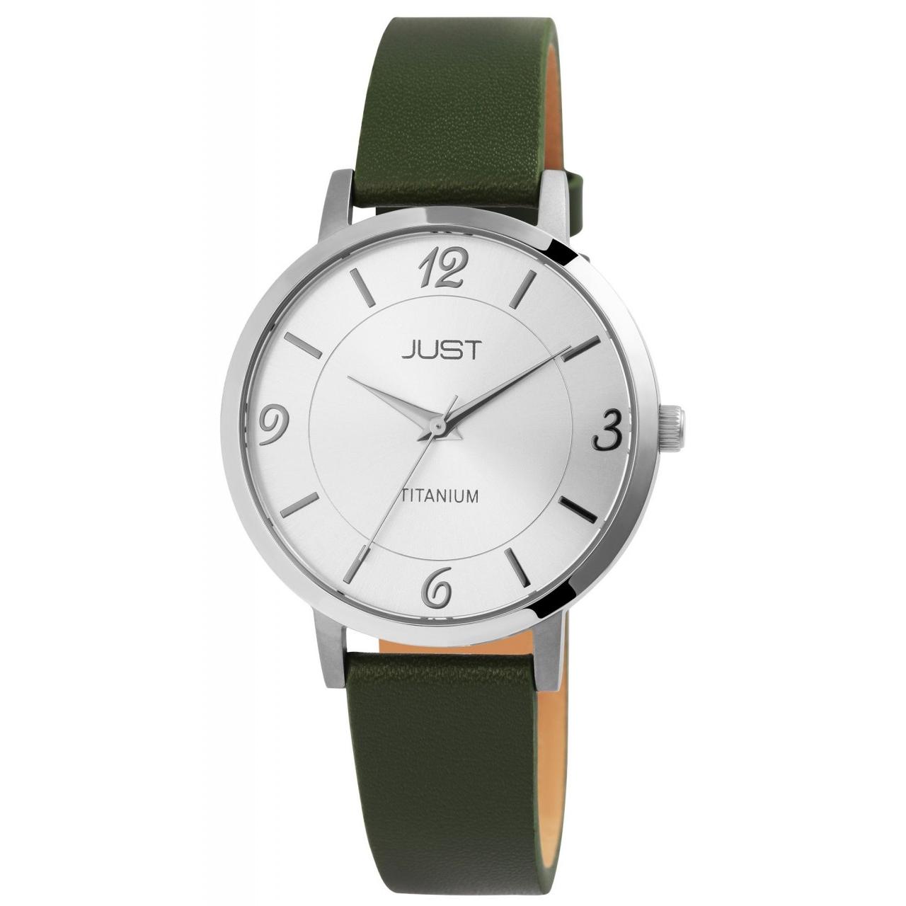 Reloj Just® Mujer em Titânio com Bracelete em Pele Genuína