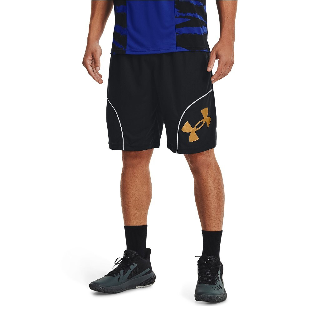 Short Under Armour Perimeter 11" Negro Dorado Basket 1370222-002