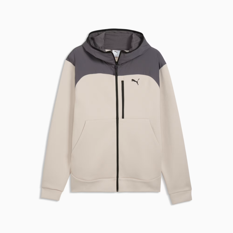 Sudadera Beige Puma Pumatech Material Mix Full-zip Hoodie Dk