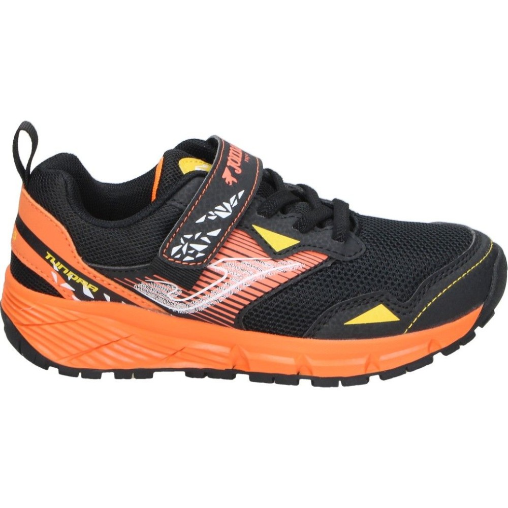 JOMA | Zapatillas Joma Tundra Jr para Niño – Deportivas Cómodas en Color Negro y Detalles en Naranja – Sneakers con Cordones y Velcro – Máximo Ajuste – Cómodas – Modelo JTUNS2601V