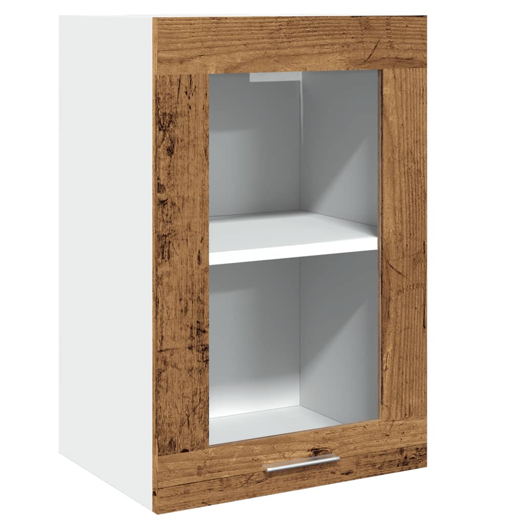 vidaXL Vitrina colgante "Lyon" de madera vieja, 40 x 31 x 60 cm, madera de ingeniería