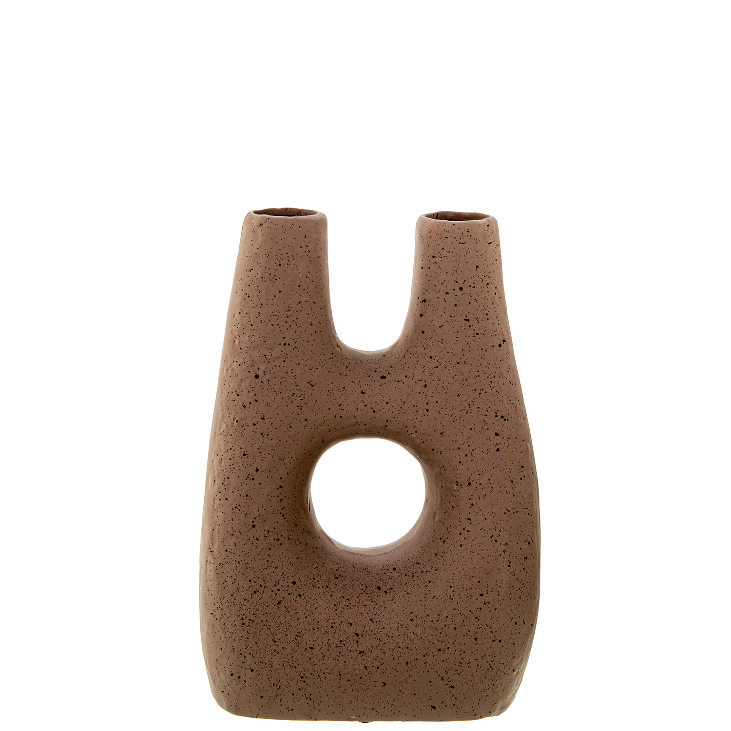 Jarron ceramica natural abstracto 20x10x28cm
