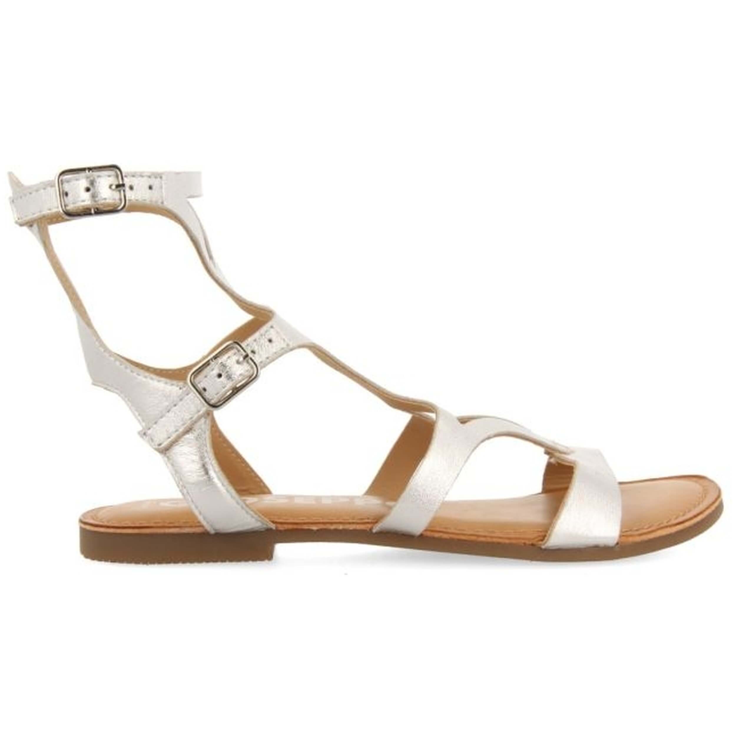 Sandalia marca Gioseppo modelo 72299 Plata para mujer en color metal