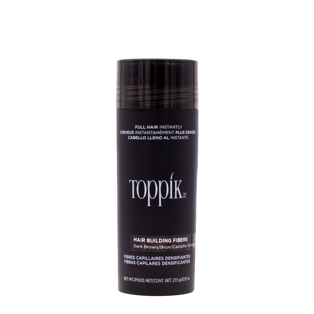 Toppik Hair Fiber Castaño Oscuro 27,5gr - fibras de queratina