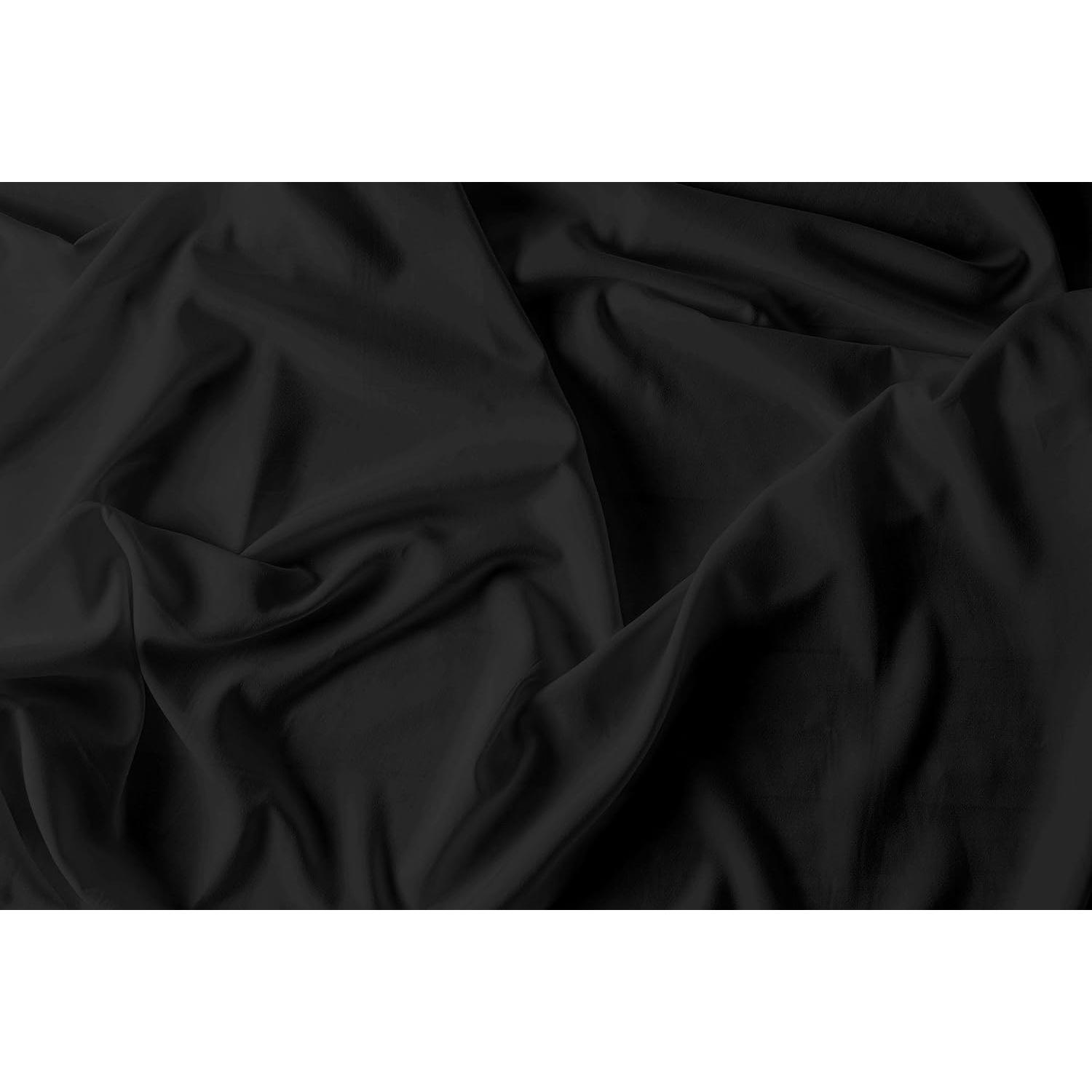 Juego de Sábanas 3 Piezas – Bajera, Encimera y Funda de Almohada – Blanco o Negro – 100% Poliéster Suave y Resistente – Varias Medidas Disponibles