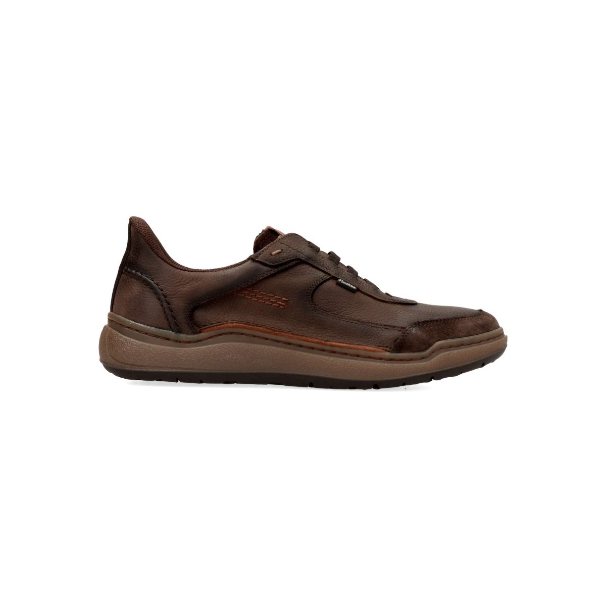 Fluchos - Zapatillas casual Rocky para hombre en piel con suela de goma, plantilla acolchada extraíble y tecnología Hands Free