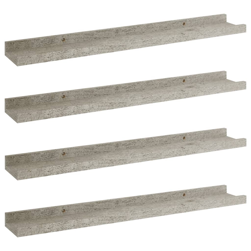 Vidaxl Estanterías de Pared Blancas 60x9x3 Cm - Juego de 4 Unidades