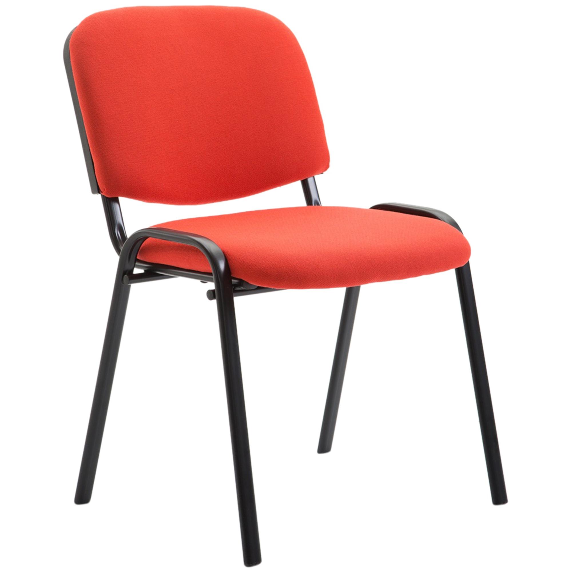 Silla De Conferencia Ken V2 En Tela Rojo