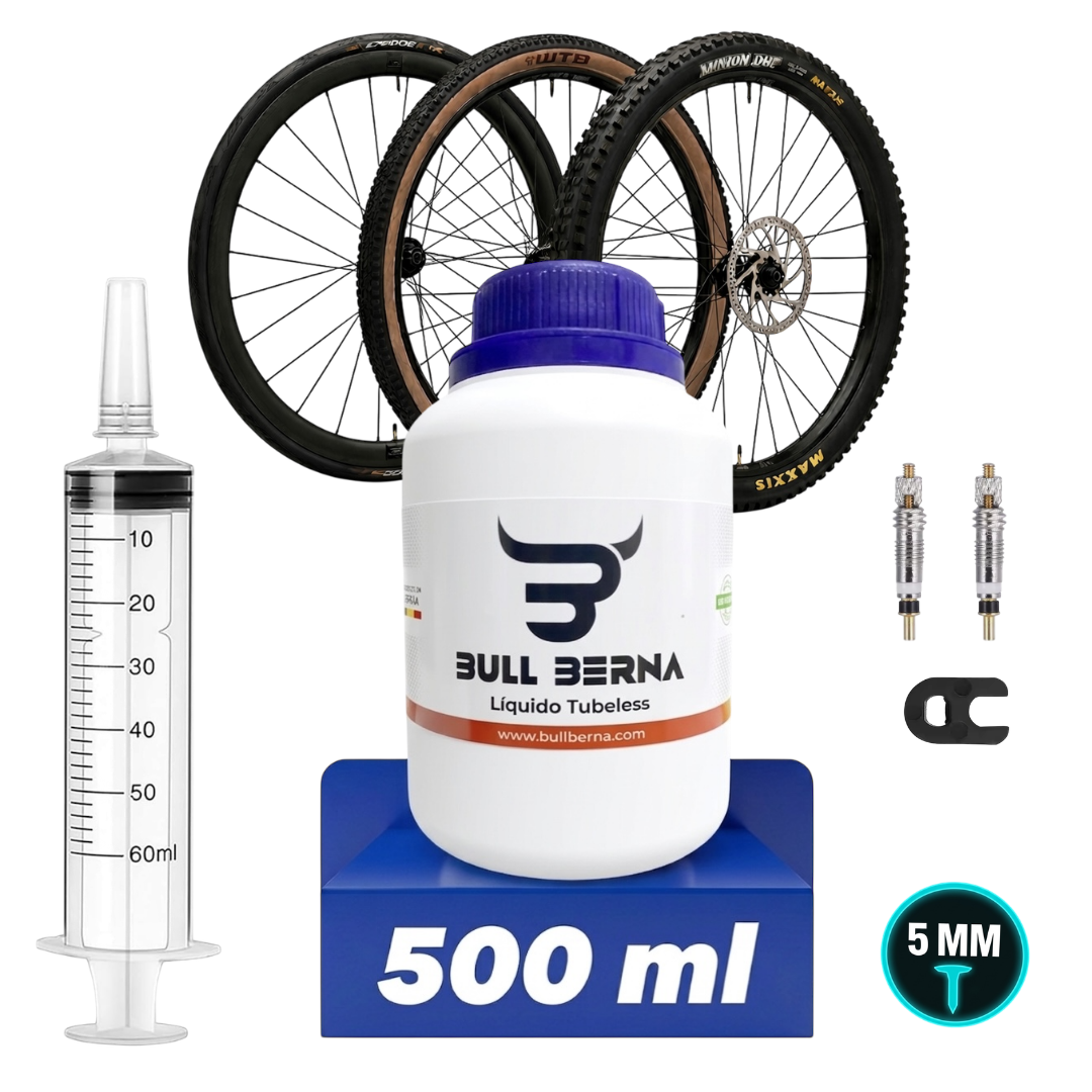 BULL BERNA KIT TUBELESS 500ML CON JERINGUILLA CICLISMO