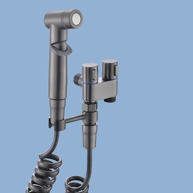 Juego De Rociador De Bidet Portátil En Acero Inoxidable Modo Doble Regleta De Ducha Para Inodoro Instalación En Soporte De Pared