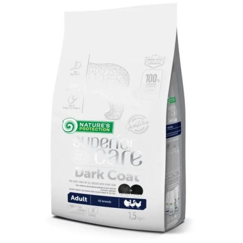 Nature's Protection Adult Pelo Oscuro Grain Free Carne De Ave 1.5 Kg