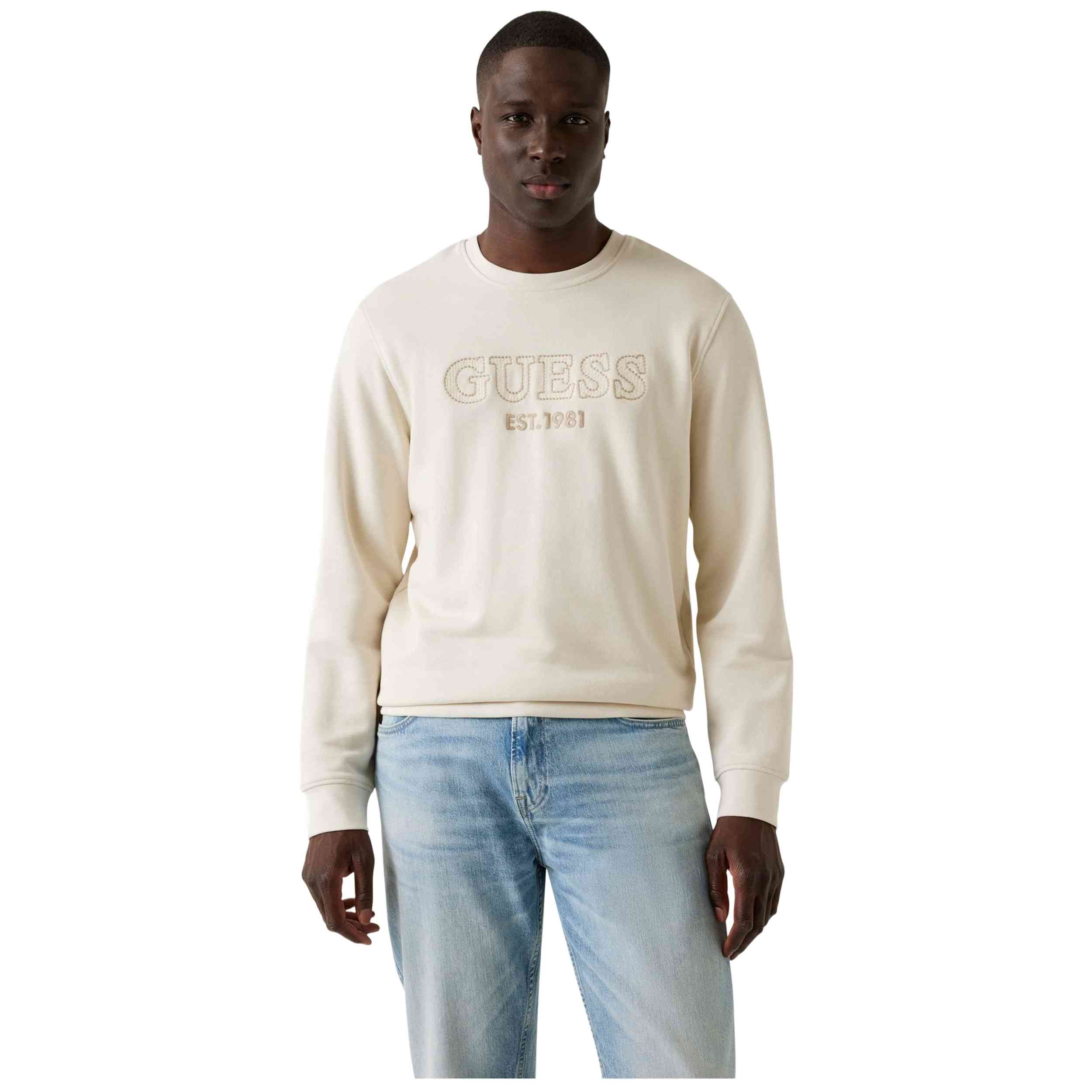 Sudadera Guess modelo M5YQ05-G1CV para Hombre en color Beige