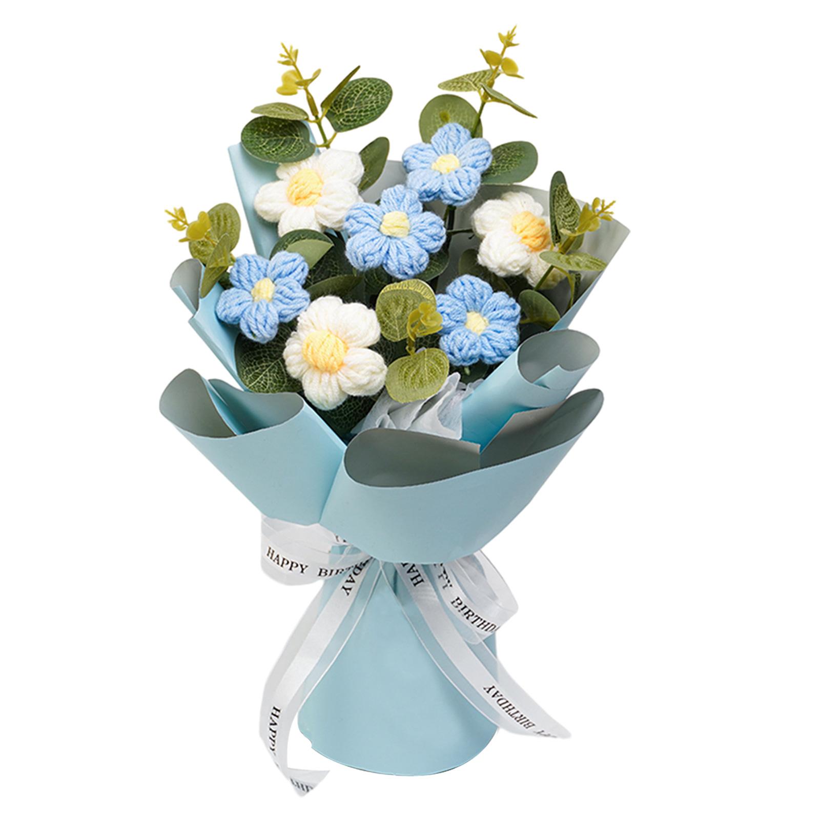 TK Regalo De Día De La Madre: Bouquet De Flores De Crochet Decoración Para Novia Y Agradecimiento Fiesta De Thanksgiving Boda Estilo Hecho a Mano
