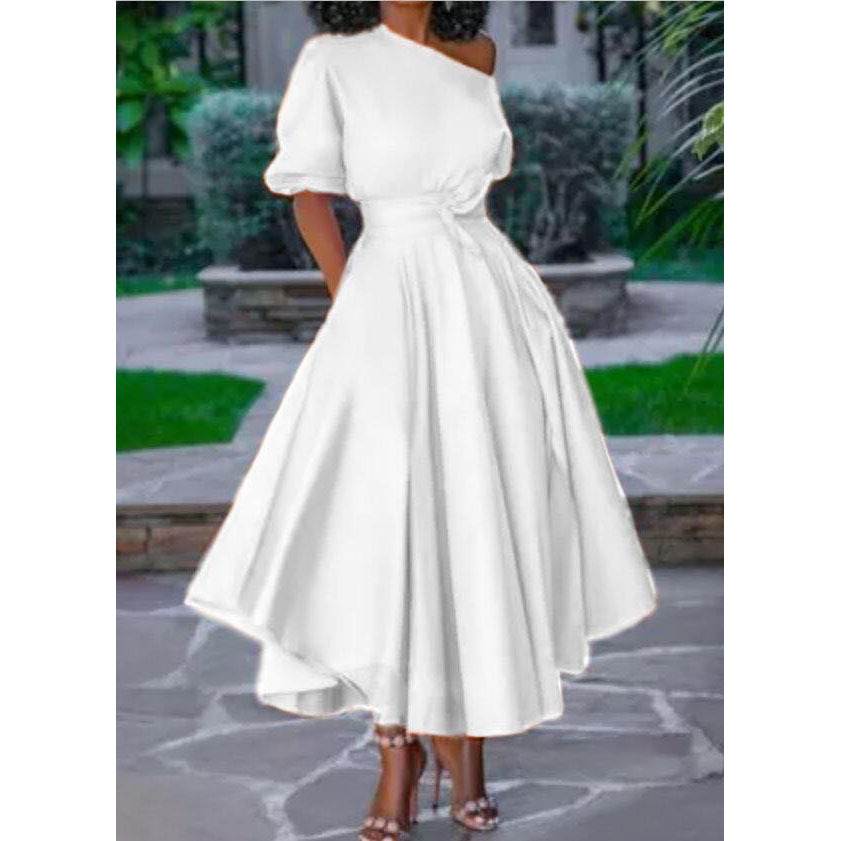 TK 2024 Verano Nuevo Mujeres A Hombre Tie Waisted Vestido Midi Vestidos Midi 1