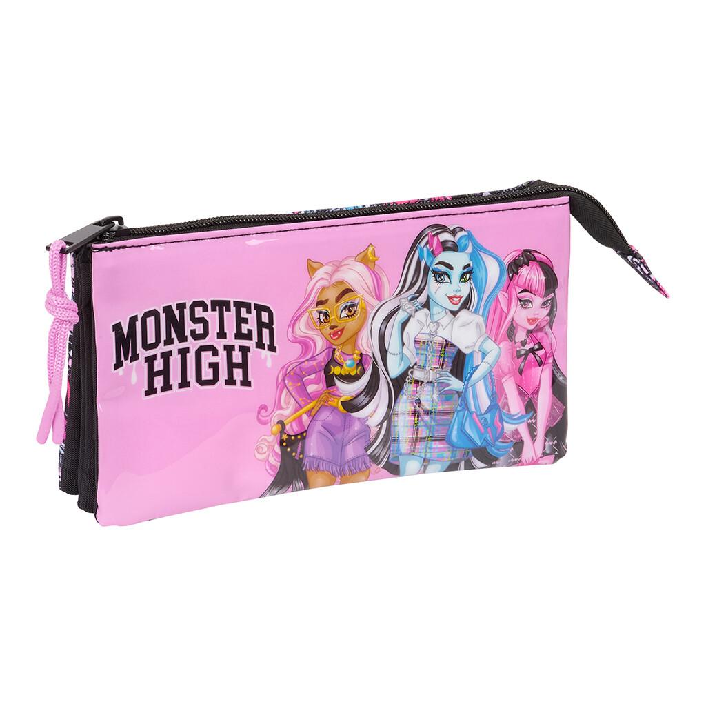 Portatodo Triple Monster High Drama Estuches y plumiers Safta
