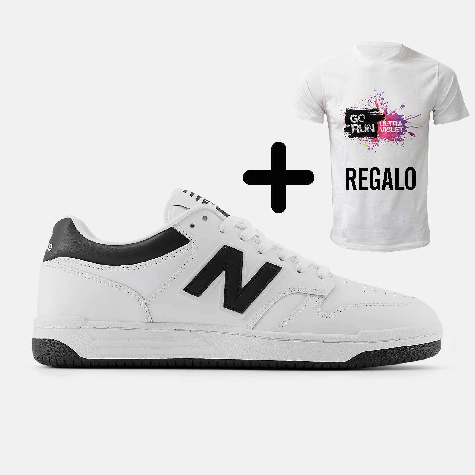 NEW BALANCE CLÁSICO modelo BB480 zapatillas hombre. Tu zapatilla retrobasket preferida + REGALO CAMISETA