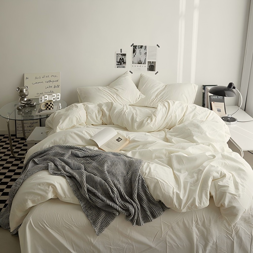 Juego de Funda Nórdica 4 Piezas,Ropa de Cama de Alta Calidad, Tejido de Algodón, Tacto Extra Suave, Varios Tamaños Disponible