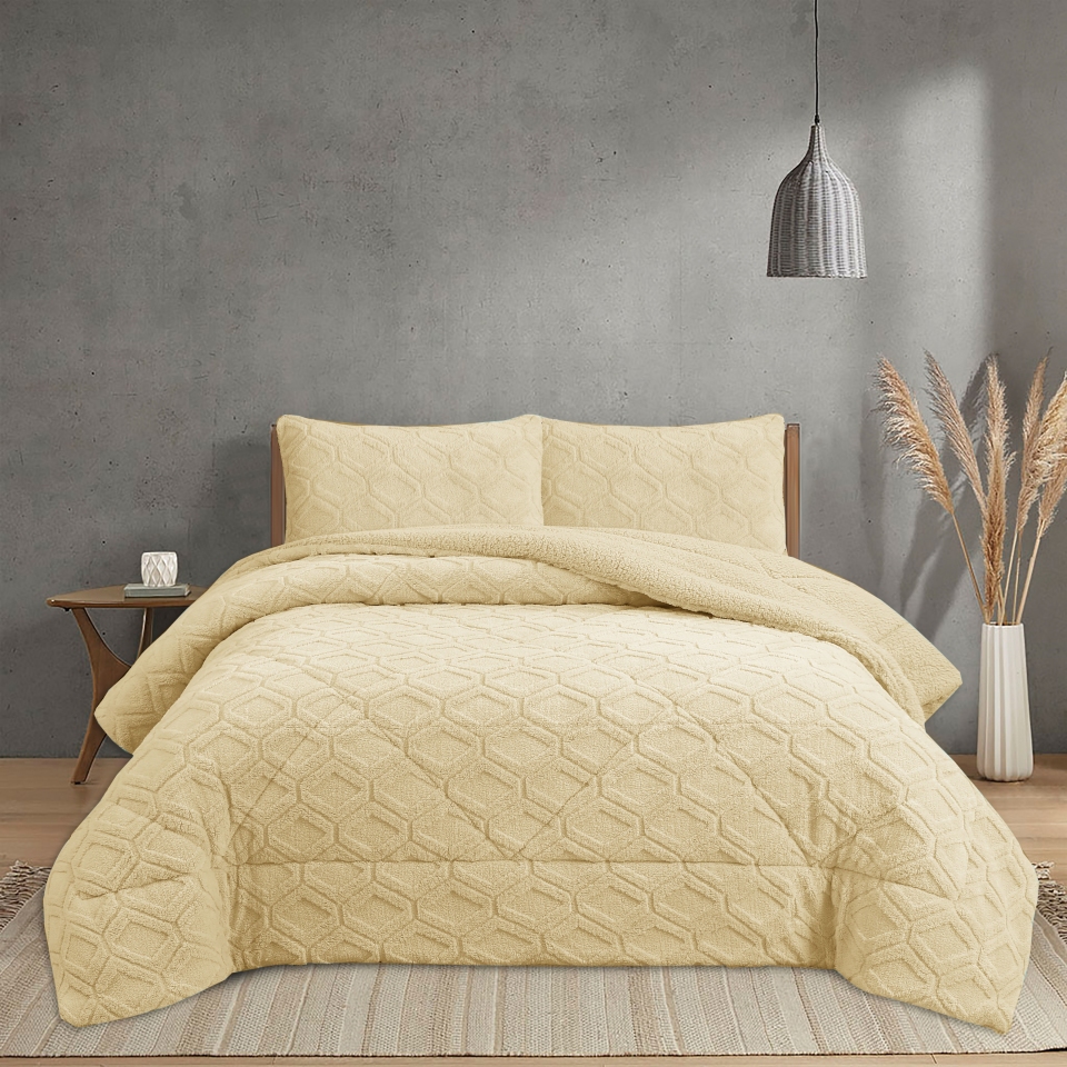 Novotextil Edredón Invierno Sherpa Extra Grueso 560gr/m2 Efecto Borreguito - Suave, Cálido y Transpirable con 1 o 2 Fundas Almohada (50x70)