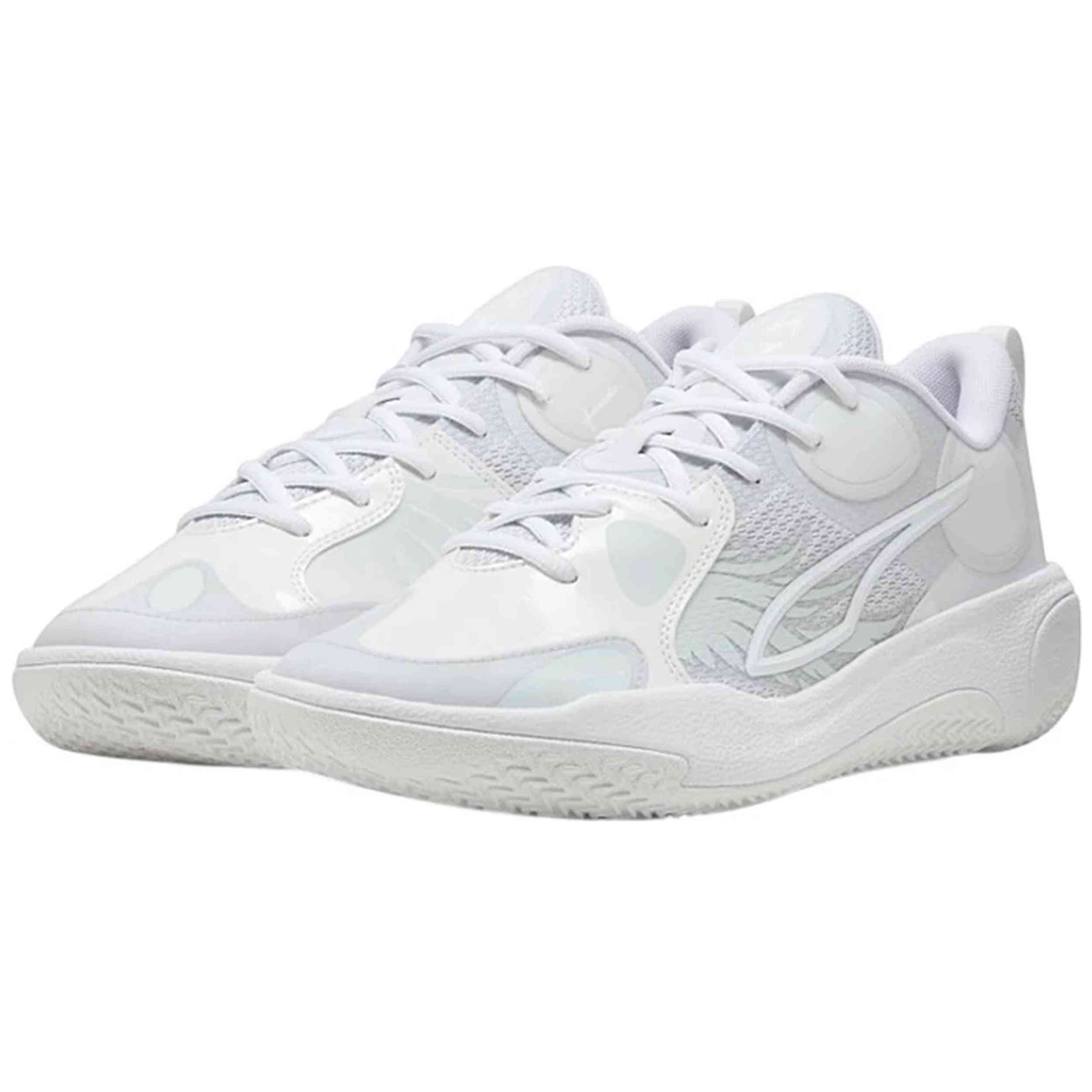 Zapatillas De Baloncesto Puma modelo MB World.01 "White Silver Mist" para hombre y mujer en color Blanco