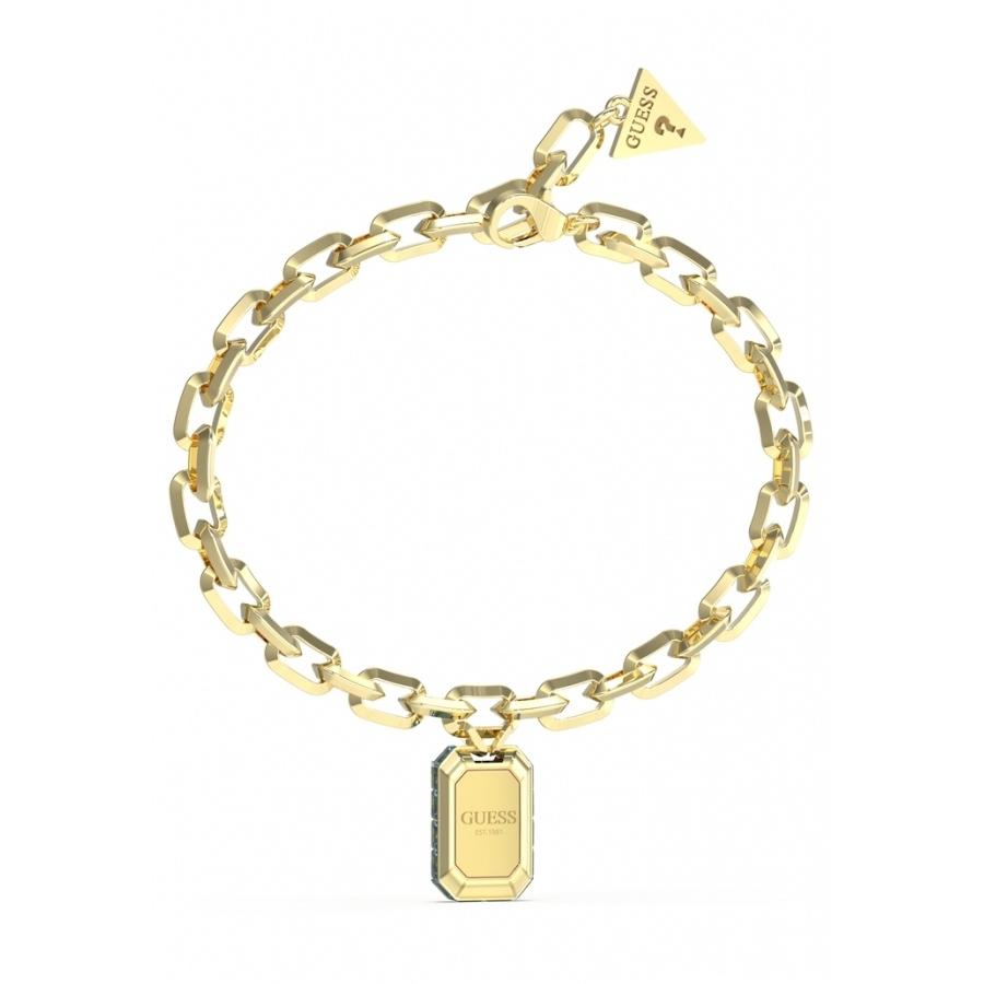 BRAZALETE SERA  GUESS CHAPADA LOGO ZIRCONITAS JUBB04261JWYGS